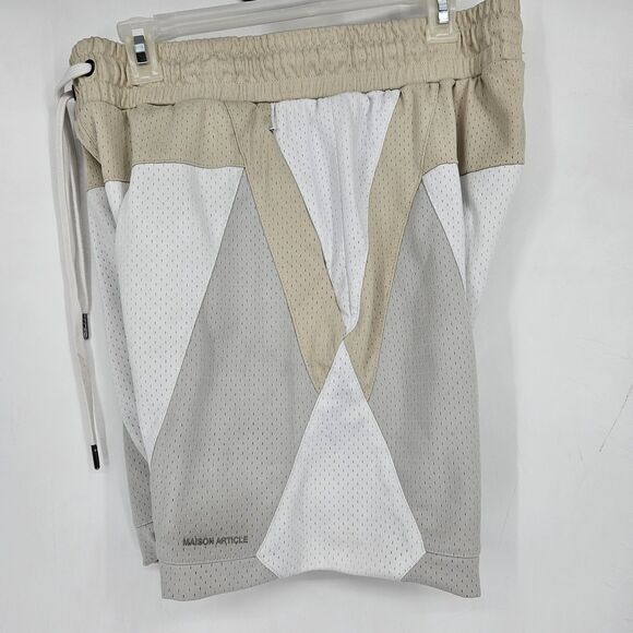 Maison Article Shorts Mens Large Mesh Colorblock Athletic Drawstring Lightweight - Picture 13 of 15